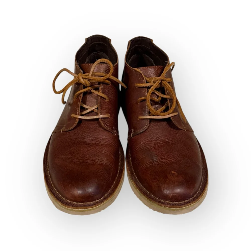 Born Børn Leather Chukka Boots Mens 9.5 Brown Lace Up Ankle Boots Comfort Casual - Picture 2 of 11